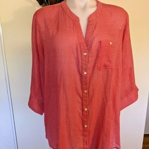 CB women's tunic blouse red size 2 extra large